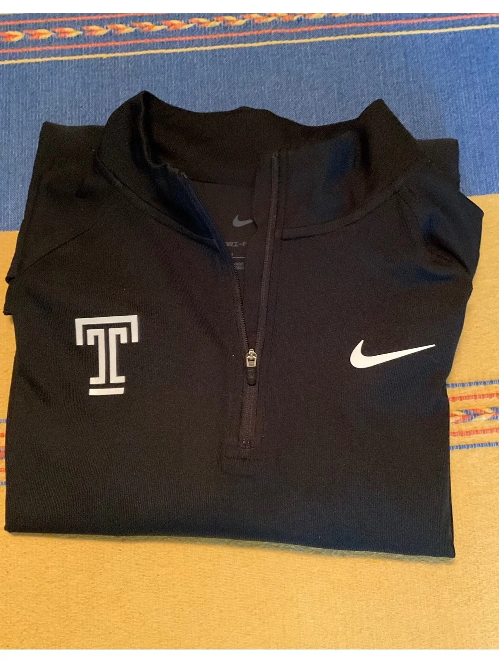 Nike Temple Black Long Sleeve 1/4 Zip DRi-Fit